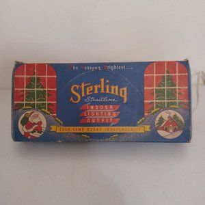 Christmas Light Set with Box Sterling Straitline Indoor Lighting Vintage